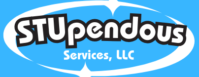STUpendous Services LLC horizontal logo in blue with bold STU branding